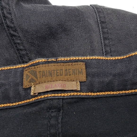 New Tainted Denim Men's Relaxed Fit Black Jeans Size 33 - Picture 6 of 13